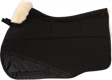 Produktbild von Edix Merino-Satteldecke für Pferde mit 8 Taschen in Schwarz Größe M