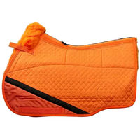 Produktbild von Edix Merino-Satteldecke für Pferde mit 8 Taschen in Schwarz-Orange Größe M