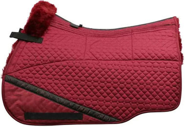 Produktbild von Edix Merino-Satteldecke für Pferde mit 8 Taschen in Schwarz-Rot Größe M
