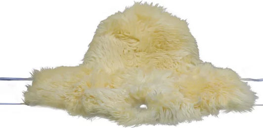 Produktbild von Edix Saddles Alvin Reitsitz-Abdeckung mit Hornausschnitt aus Wolle in Beige