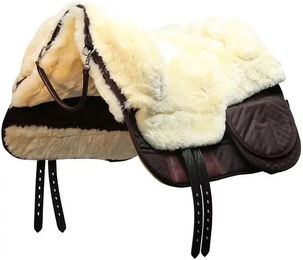 Produktbild von Edix Saddles BBP Roher Reitteppich aus Wolle für Pferde Braun Größe L