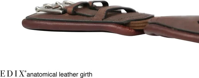Produktbild von Edix Saddles Crescent Dressurreitgurt aus Leder in Braun