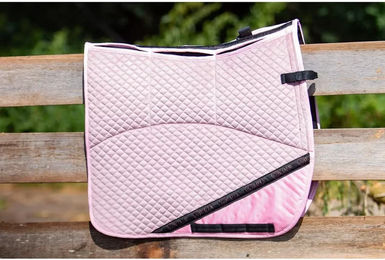 Edix Saddles DR Dressurpad für Pferde aus Velours in Rosa Größe M – Bild 1 von 1
