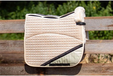 Edix Saddles DR Sattelunterlage aus Merinowoll-Velours in Beige Größe S – Bild 1 von 1