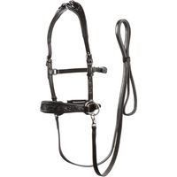 Produktbild von Edix Saddles ED2-Brightstar Gebisslose Trense für Pferde aus Leder in Schwarz