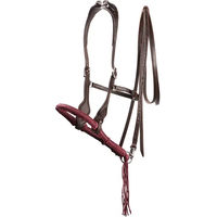 Produktbild von Edix Saddles ED3-Brightstar Gebisslose Trense für Pferde aus Leder in Braun Extra Full