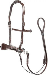 Produktbild von Edix Saddles ED4-Classic Gebisslose Trense für Pferde aus Leder in Braun