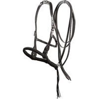 Produktbild von Edix Saddles Gebisslose Trense für Pferde ED3-Rose aus Leder in Rosa und Schwarz