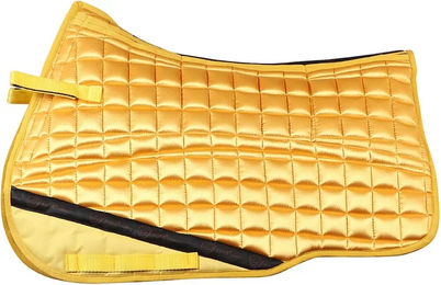 Produktbild von Edix Saddles GP Polymix Satteldecke für Pferde aus Baumwolle Schwarz Gelb Größe M