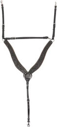 Produktbild von Edix Saddles Jagdhalsband für Pferde aus Leder in Rosa Schwarz Größe L