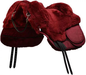 Produktbild von Edix Saddles Roher Reitteppich für Pferde aus Wolle in Rot Größe XS