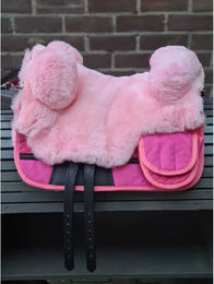 Produktbild von Edix Saddles Roher Reitteppich für Pferde aus Wolle Rosa XS