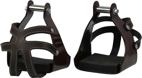 Produktbild von Edix Saddles Sicherheits-Steigbügel aus Aluminium in Braun Größe L