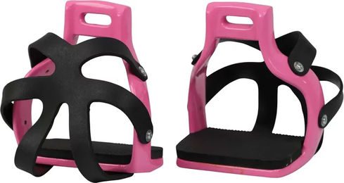 Produktbild von Edix Saddles Sicherheits-Steigbügel für Kinder aus Aluminium in Rosa