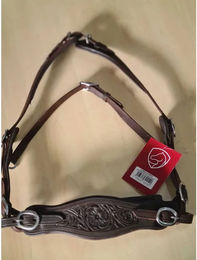Produktbild von Edix Saddles Zaumzeug ED4-Rose aus Leder für Ponys in Rosa und Braun