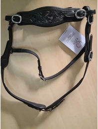 Produktbild von Edix Saddles Zaumzeug ED4-Rose aus Leder für Ponys in Rosa und Schwarz