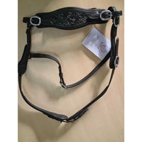 Produktbild von Edix Saddles Zaumzeug ED4-Rose aus Leder für Ponys in Rosa und Schwarz