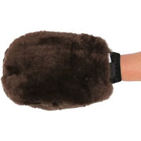 Produktbild von Edix Waschhandschuh aus Merino-Wolle für Sattelpflege in Braun