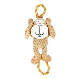 Edupet Dog Love Hundespielzeug Hase aus Plüsch mit Tau und Quietschfunktion – Bild 1 von 4