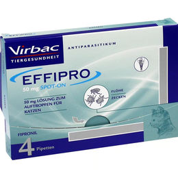 Effipro Spot-on Lösung zum Auftropfen für Katzen 50mg 4er Packung – Bild 1 von 1