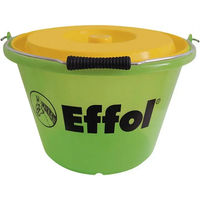 Produktbild von Effol Futtereimer für Pferde mit Deckel und Futterschaufel aus Kunststoff