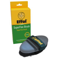Produktbild von Effol Super Flex Brush Rosshaarbürste für Pferde Grau Schwarz 190x85 mm