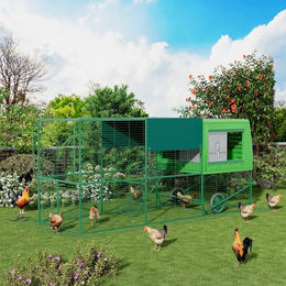 Produktbild von Egg Palace Mobiler Hühnerstall aus Kunststoff für Hühner Wachteln Kaninchen Enten und Gänse 120 x 287 x 120 cm