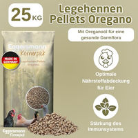 Produktbild von Eggersmann Körnerpick Legehennen Pellets mit Oregano 25 kg für Hühner Enten und Puten - 25 kg