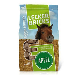 Eggersmann Lecker Bricks Pferde-Leckerlis Apfel 1 kg - 1 kg – Bild 1 von 8