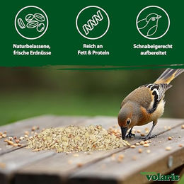 Eggersmann Volaris Gehackte Erdnüsse Vogelfutter für Wildvögel 2,5kg – Bild 1 von 3