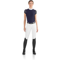 Produktbild von Ego 7 Rita Turnier-Poloshirt Reiten Damen Weiß Blau Größe 42