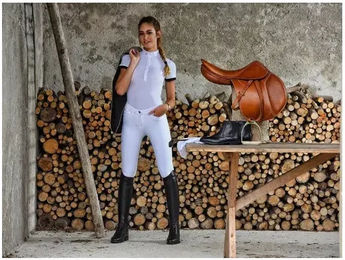 Produktbild von Ego 7 Teresa Turnier-Poloshirt Damen Weiß Baumwolle Größe 34