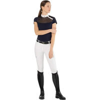 Produktbild von Ego 7 Turnier-Poloshirt Reiten Damen Nina Blau Schwarz Größe 44