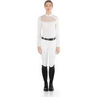 Produktbild von EGO7 Reitshirt Nina Langarm Polo Damen Weiß Größe 36