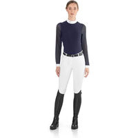 Produktbild von EGO7 Reitshirt Polo Langarm Damen Weiß Blau Größe 7