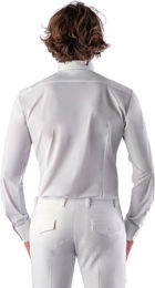 Produktbild von EGO7 Reitshirt Turniershirt für Herren Langarm Stoff Grau Weiß