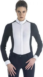 Produktbild von EGO7 Reitturnier-Shirt für Herren in Blau und Weiß Größe 42