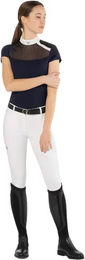 Produktbild von EGO7 Turnier-Poloshirt Nina Reitshirt Damen Blau Größe 32