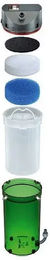 Produktbild von EHEIM Classic 600 Aquarienfilter-Zubehör mit bunten Filtermedien für Fische