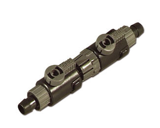 Eheim Doppelhahn mit Schnelltrennkupplung für Schlauch 9/12mm Schwarz - 1 Stk. – Bild 1 von 4