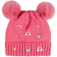Produktbild von Einhorn Mütze für Mädchen von Equipage aus Acryl in Rosa Bunt für den Winter