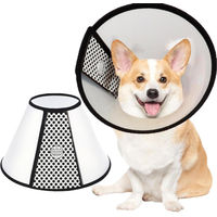Produktbild von Einstellbarer Schutzkragen für Katzen und Hunde aus Kunststoff in Weiß 39-43cm
