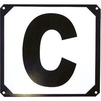 Produktbild von EKKIA 12er Buchstaben-Set Bahnpunkte auf Metallrahmen in Schwarz und Weiß