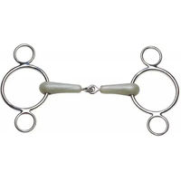 Produktbild von Ekkia Continental Gag Gebiss Cheeks Flexi aus Edelstahl bunt 115 mm
