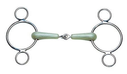 Produktbild von Ekkia Continental Gag Gebiss Cheeks Flexi aus Edelstahl bunt 125 mm