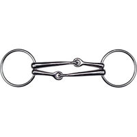 Produktbild von Ekkia Doppeltrense 2-Ring-Gebiss mit doppeltem Mundstück aus Edelstahl für Pferde 125 mm