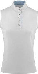 Ekkia Equithème Damen Turniershirt Ärmelloses Mesh-Poloshirt Weiß Größe L – Bild 1 von 3