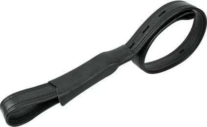 Produktbild von EKKIA Eric Thomas Steigbügelriemen aus Leder mit Haken Schwarz 80 cm - 80 cm