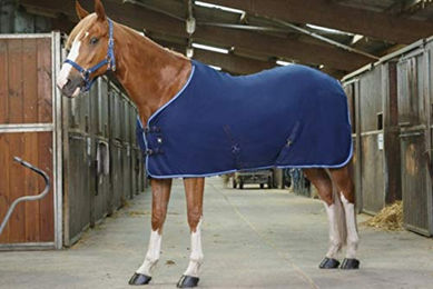 EKKIA Fleece-Decke für Pferde in Navy Blau – Bild 1 von 2