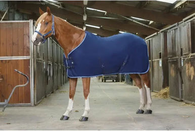 EKKIA Fleece Decke für Ponys in Navy Blau – Bild 1 von 2